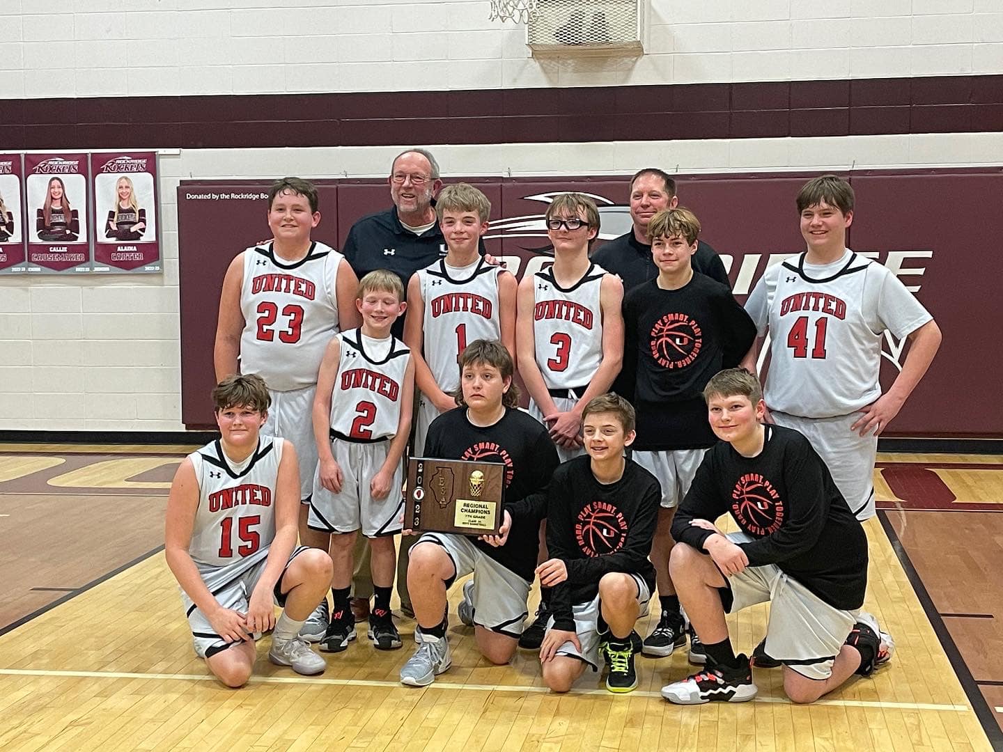 United A Town 7th Grade Boys Basketball Teams Win Regional Titles 