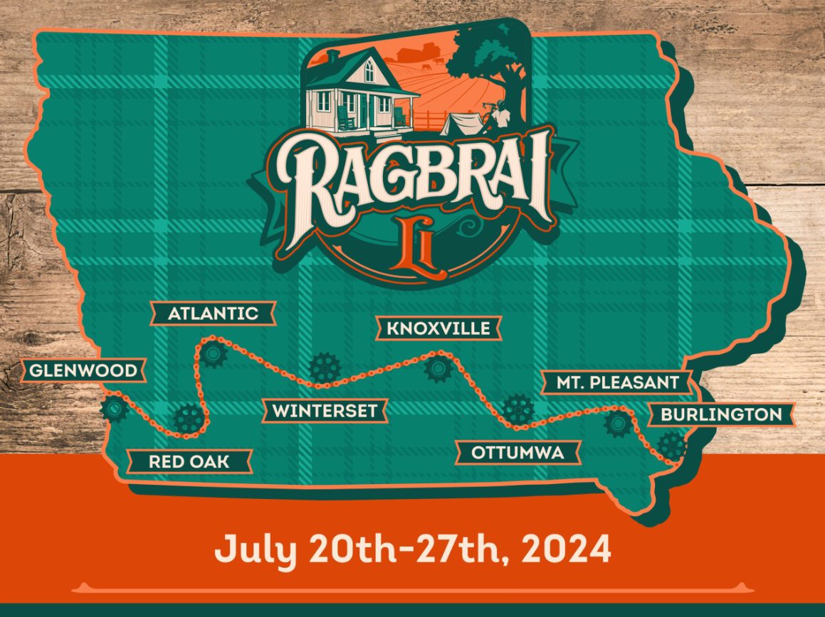 Route for 51st RAGBRAI Announced Prairie Communications, LLC
