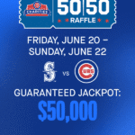 Get your ticket entries now for the Cubs Charities 50/50 Raffle $50K guaranteed jackpot!